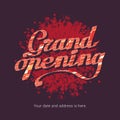 Grand opening vector illustration, background for store, club Royalty Free Stock Photo