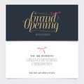 Grand opening vector illustration, invitation card Royalty Free Stock Photo