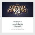 Grand opening vector illustration, invitation card for new store Royalty Free Stock Photo