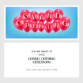 Grand opening vector illustration, invitation card Royalty Free Stock Photo