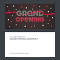 Grand opening vector illustration, invitation card for new store. Royalty Free Stock Photo