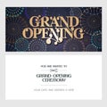 Grand opening vector illustration, invitation card Royalty Free Stock Photo