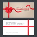 Grand opening vector illustration, invitation card. Template banner Royalty Free Stock Photo