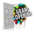 Grand Opening Words Stars Open Door Big Sale Invitation