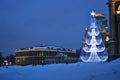 Architecture of Tsaritsyno park in Moscow. Grand Palace