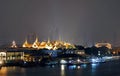 Grand palace at night in Bangkok Thailand Royalty Free Stock Photo