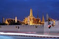 Grand palace temple with night time ,Bangkok,Thailand Royalty Free Stock Photo