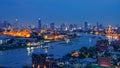 Grand palace at twilight in Bangkok, Thailand Royalty Free Stock Photo