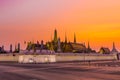 Grand palace and and Wat Phra Kaew - The Temple of Emerald Buddha in Bangkok, Thailand Royalty Free Stock Photo