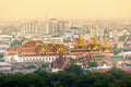 Grand palace (Wat Phra Kaew) at twilight in Bangkok, Thailand Royalty Free Stock Photo