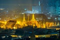 Grand palace (Wat Phra Kaew) at twilight in Bangkok, Thailand Royalty Free Stock Photo