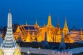 Grand palace and Wat phra keaw at sunset bangkok