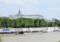 Grand Palais behind Seine Royalty Free Stock Photo
