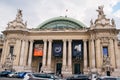 Grand Palais, Paris view of the Central facade on a cloudy day Royalty Free Stock Photo