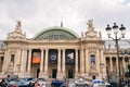 Grand Palais, Paris view of the Central facade on a cloudy day Royalty Free Stock Photo