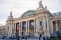 Grand Palais, Paris view of the Central facade on a cloudy day Royalty Free Stock Photo