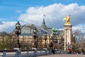 Grand Palais and Pont Alexandre III bridge - Paris, France Royalty Free Stock Photo