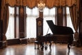 The grand piano at Casa Loma house in Toronto Canada