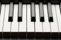 Grand piano ebony and ivory keys Royalty Free Stock Photo