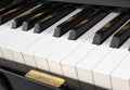 Grand piano ebony and ivory keys Royalty Free Stock Photo
