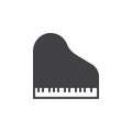 Grand piano icon vector, filled flat sign, solid pictogram isolated on white Royalty Free Stock Photo