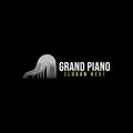 Grand Piano Ideas. Inspiration logo design. Template Vector Illustration. Isolated On White Background Royalty Free Stock Photo