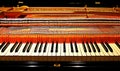 Close-up View of Grand Piano Interior and Keyboard Royalty Free Stock Photo