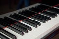 Grand piano keyboard close up Royalty Free Stock Photo