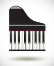 Grand piano keys icon on white background Royalty Free Stock Photo