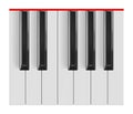 Grand piano keys. Realistic vector octave. Illustration for music design. Royalty Free Stock Photo