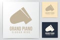 Grand Piano Logo Ideas. Inspiration logo design. Template Vector Illustration. Isolated On White Background Royalty Free Stock Photo