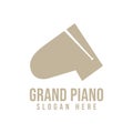 Grand Piano Logo Ideas. Inspiration logo design. Template Vector Illustration. Isolated On White Background Royalty Free Stock Photo