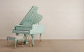 Grand piano with pastel color.