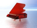 Grand piano on sea