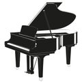 Grand Piano silhouette Royalty Free Stock Photo