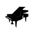 Grand_piano_silhouette_black Royalty Free Stock Photo