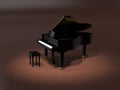 Grand piano on stage Royalty Free Stock Photo