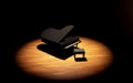 Grand Piano on the stage of concert hall Royalty Free Stock Photo