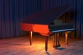 Grand Piano on the stage of concert hall or small jazz club