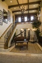 Grand piano and stairs.