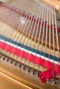 Grand piano strings. Piano inside Royalty Free Stock Photo