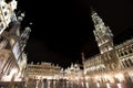 grand place of Brussels  Belgium  during rain Royalty Free Stock Photo