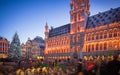 Grand Place Brussels at Christmas Royalty Free Stock Photo