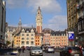 Grand Place featuring the 76m tall belfry tower in Lille