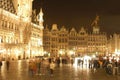 Grand Place by night Royalty Free Stock Photo