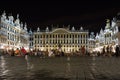 Grand Place at night. Brussels. Belgium Royalty Free Stock Photo