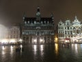 Grand Place at night, Brussels, Belgium. Royalty Free Stock Photo