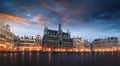 Grand Place in Brussels at night, Belgium Royalty Free Stock Photo