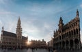 Grand Place at sunset. Brussels, Belgium.