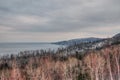 Grand Portage Indian Reservation during Winter on the Shores of Lake Superior in Minnesota on the Canadian Border Royalty Free Stock Photo